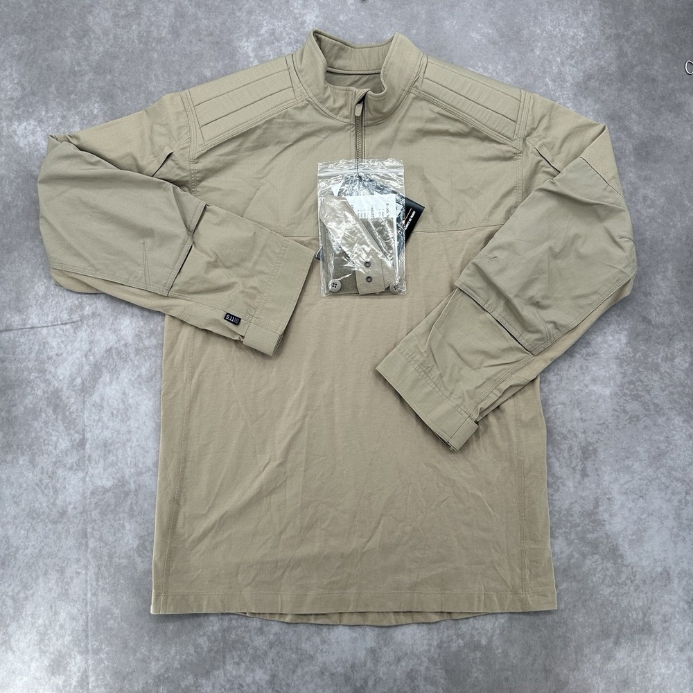 NWT 5.11 Tactical XPRT Rapid Shirt 72090 Men's Large Khaki Long Sleeve